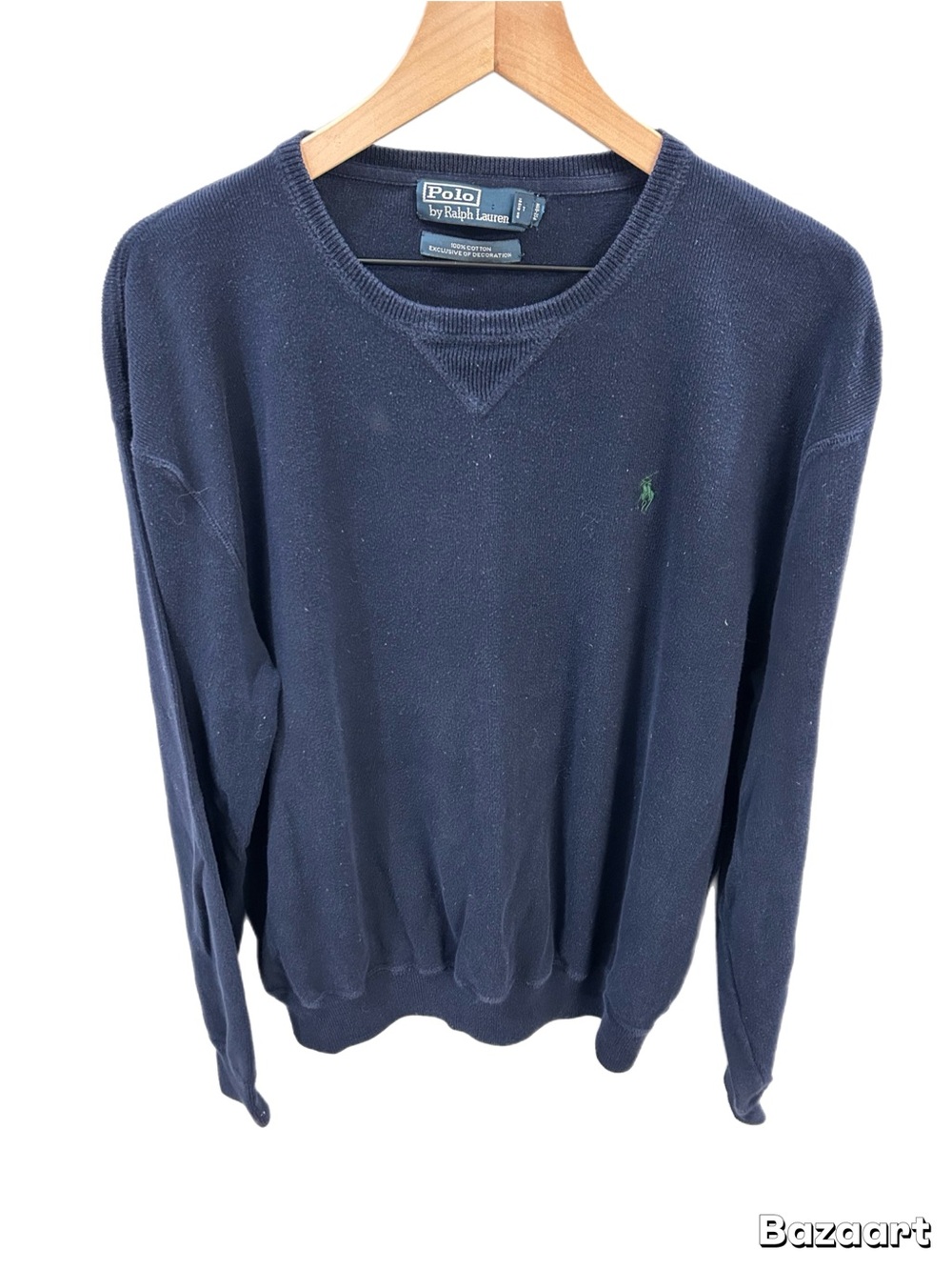 Vintage Polo by Ralph Lauren Navy Blue Cotton Sweater – Size L